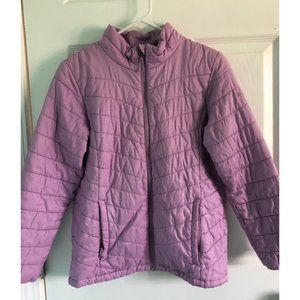 Lavender Purple Girls Large Puffer Jacket